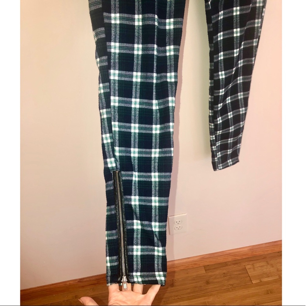 ASOS skinny pants with plaid check & pu waistband - Picture 7 of 9